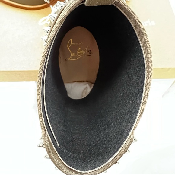 Christian Louboutin | Out Line Spiked Leather Ankle Boots - Picture 12 of 15